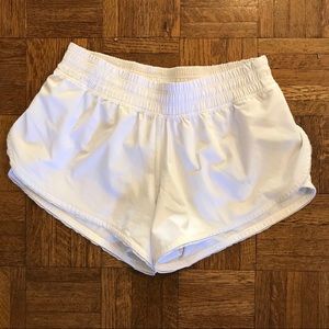 White Lululemon shorts
